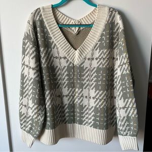 OAK + FORT Plaid Sweater